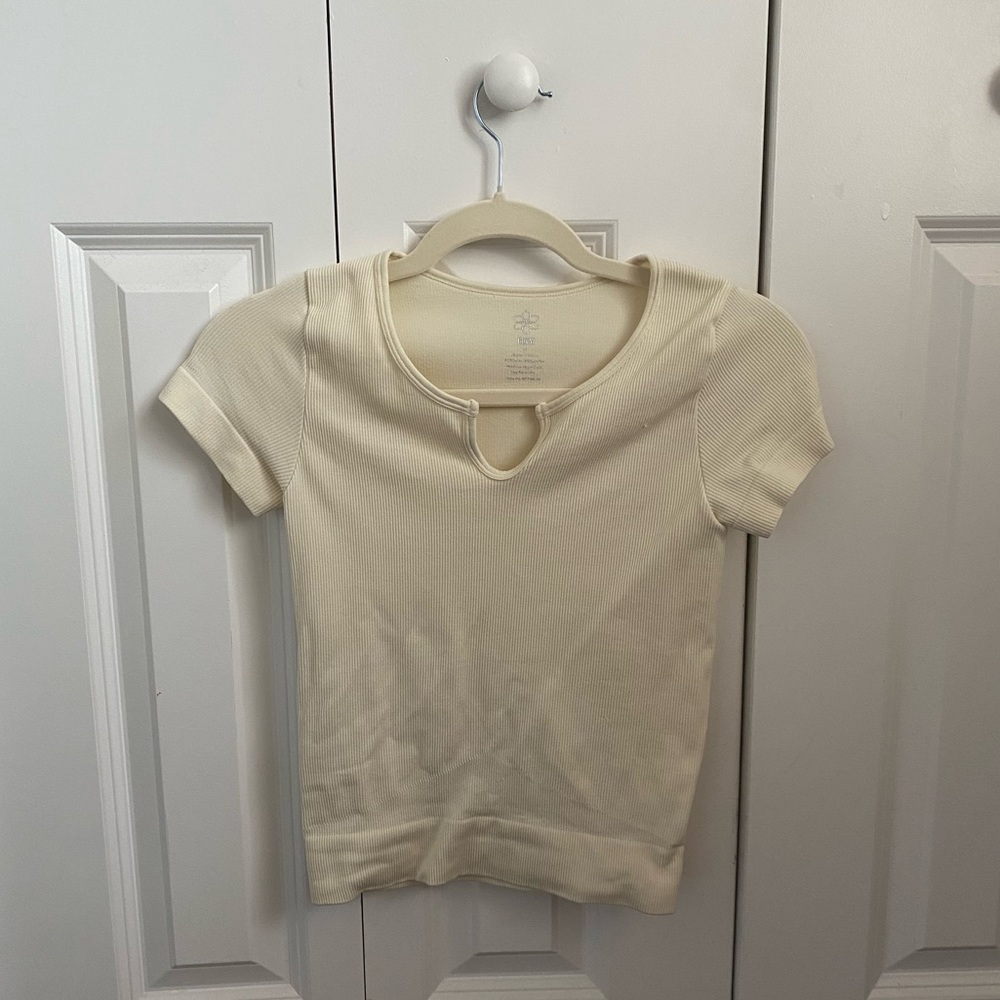 Aura Workout Seamless Workout Top Size Small/Medium Beige